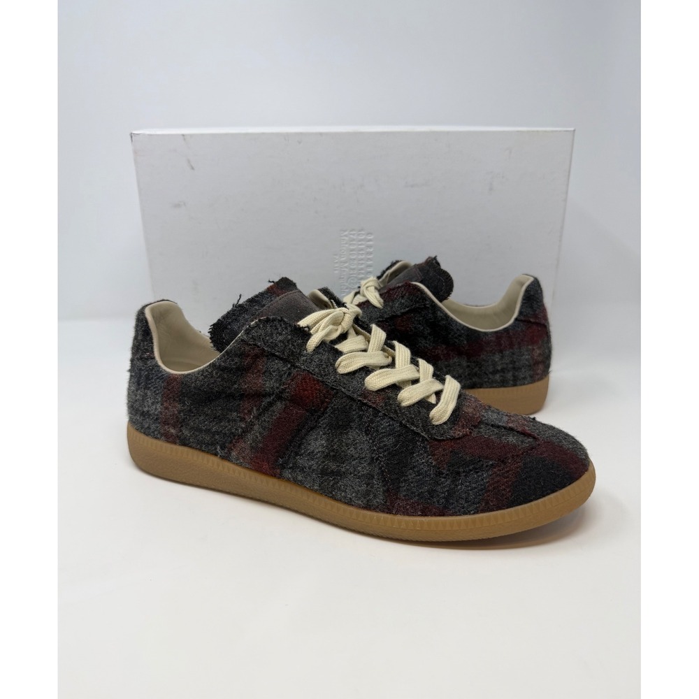 Maison Margiela Recicla Replica Plaid Wool GAT Sneaker Size 8 US 41 EU
